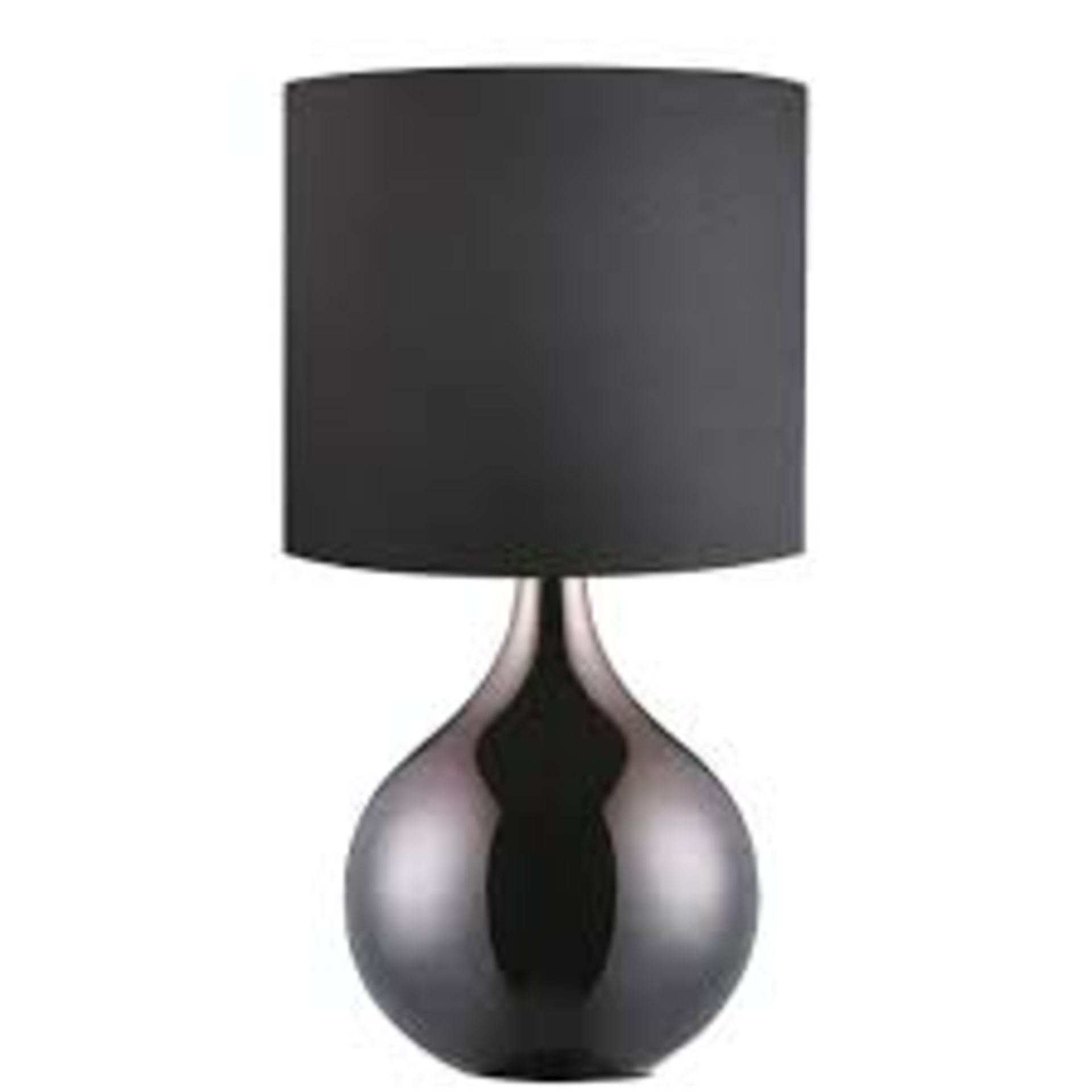 1 x Searchlight Table Lamp in black with a glass base - Ref: 3520BK - New and Boxed - RRP: £80 - Image 3 of 4
