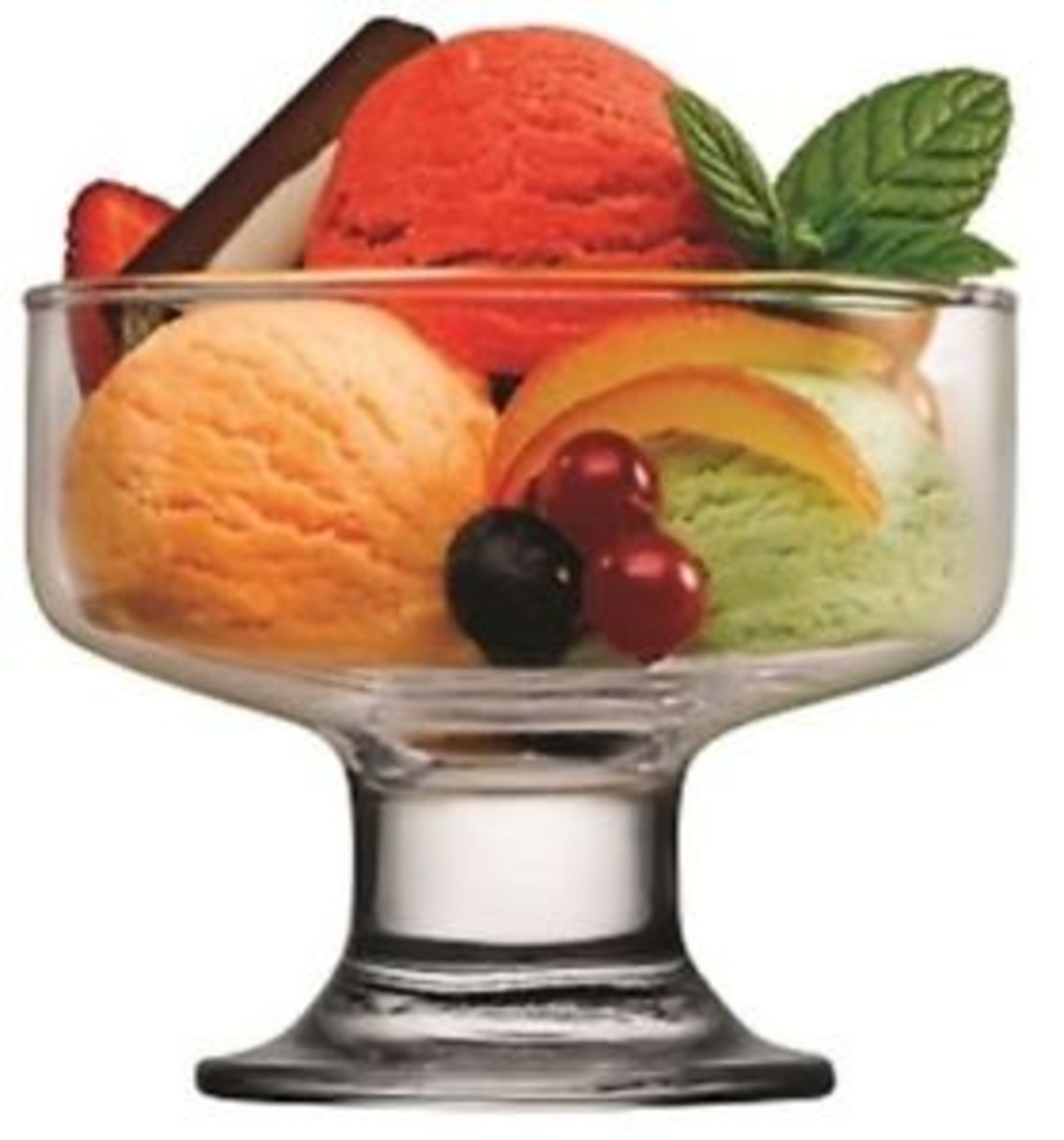 30 x Pasabahce 'Iceville' Commercial Quality Glass Ice Cream / Dessert Bowls - New/Boxed Stock -