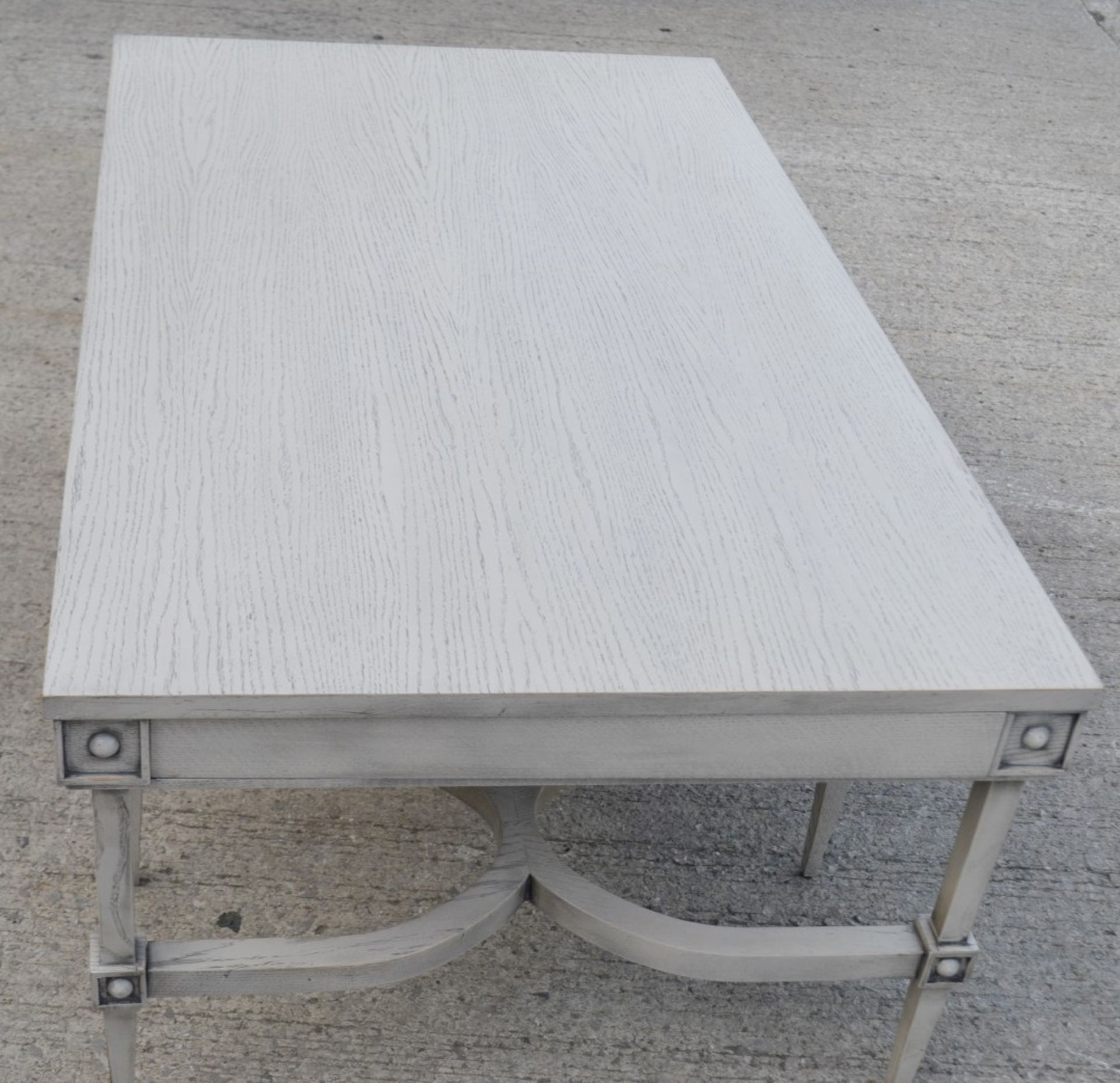 1 x JUSTIN VAN BREDA 'Rose' Georgian-Style Designer Coffee Table In Limed Grey Oak - Image 7 of 8