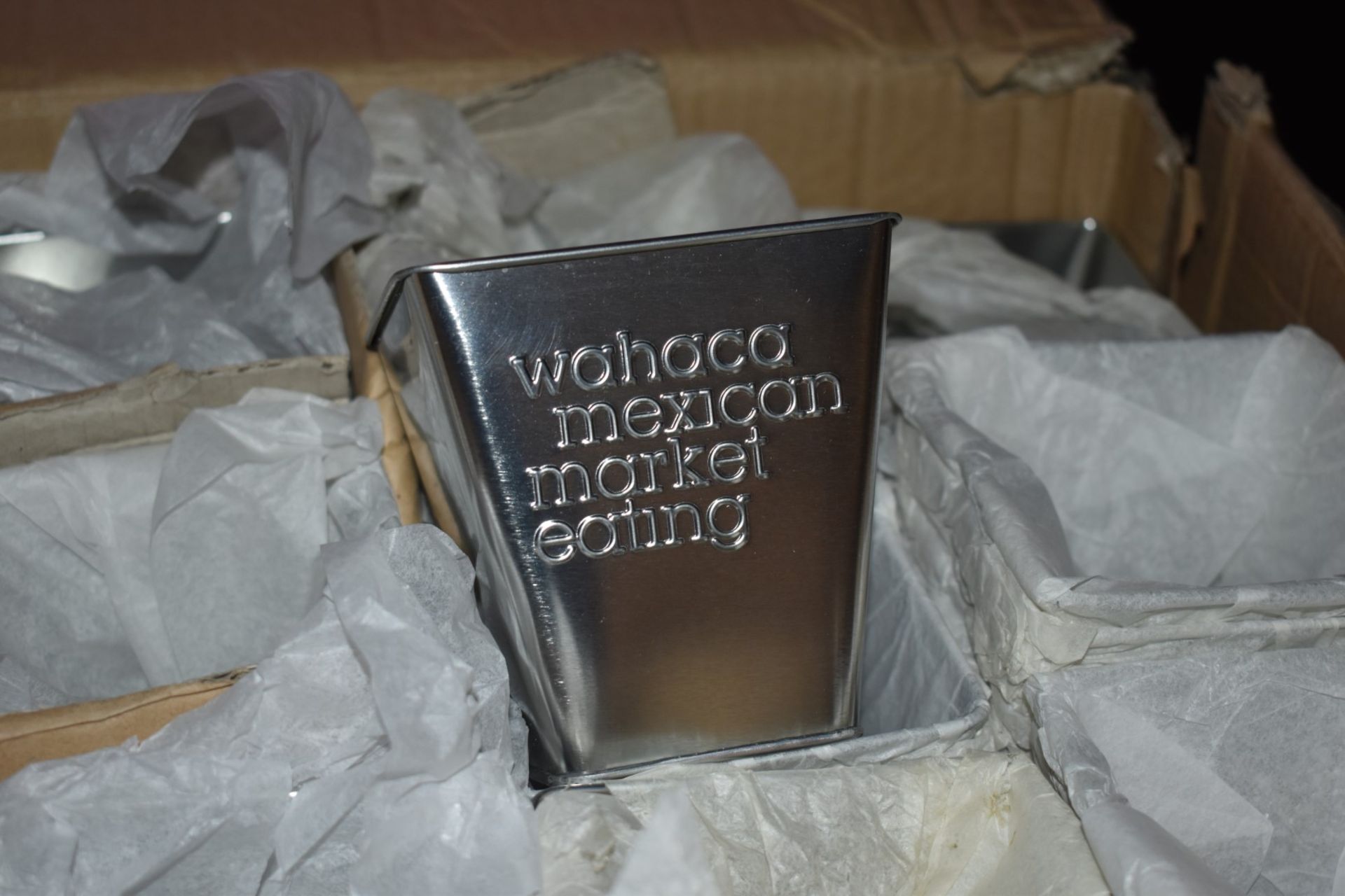 Approx 140 x Wahaca Mexican Restaurant Cutlery Holders in Silver - Ref: RB184 - CL558 - Location: - Image 4 of 5