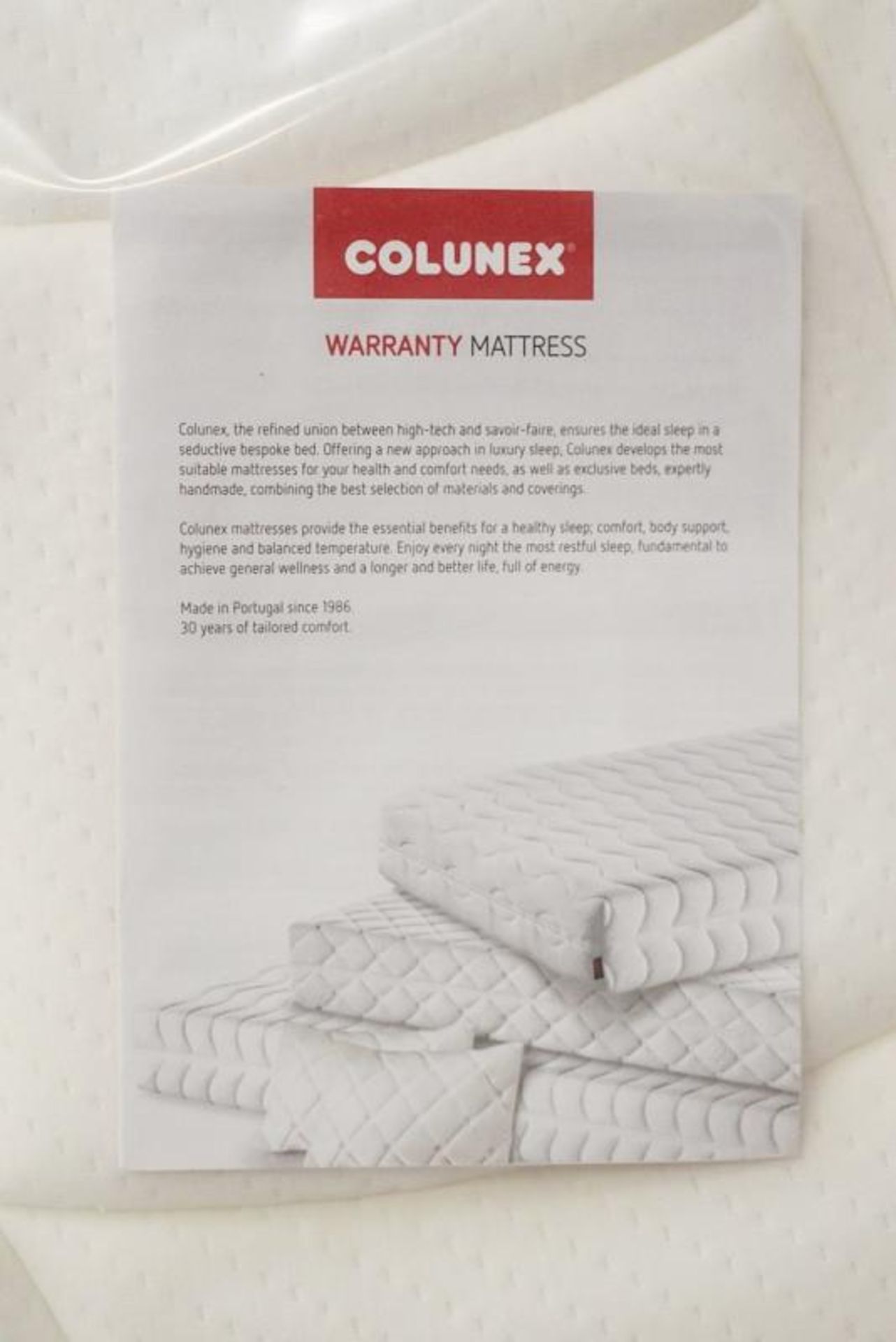 1 x COLUNEX 'Best' Mattress - Custom Single: 75 x 180 x 27cm - Medium Firmness - Ref: 6180725/P3-19/ - Image 7 of 10