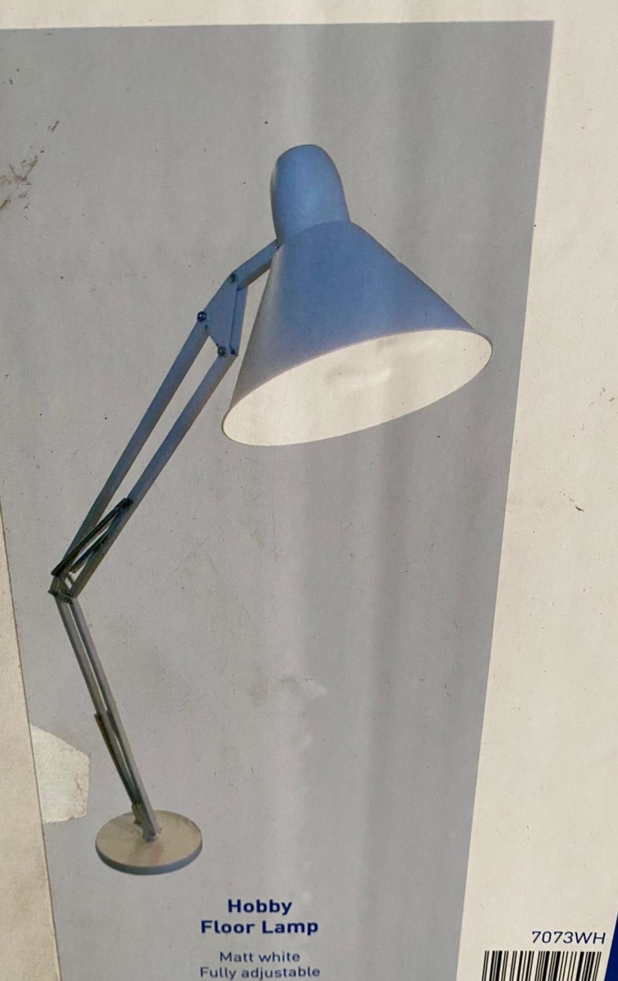 1 x Searchlight Hobby Floor Lamp in matt white- Ref: 7073WH - New and Boxed - RRP: £180 - Image 4 of 4