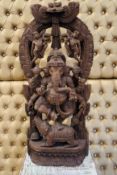 1 x Vintage Ganesh Statue - Solid Wood - Dimensions: 120x57cm - Ref: Lot 9 - CL548 - Location: