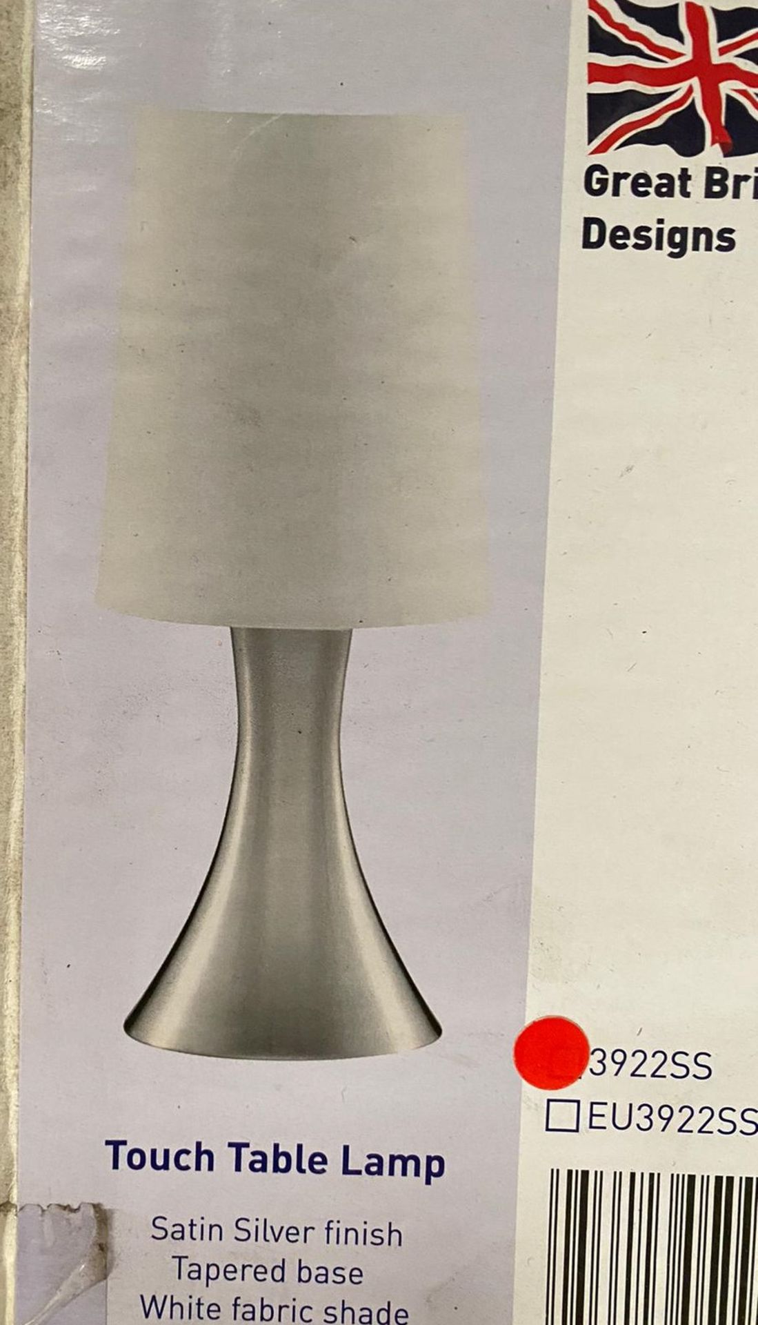 1 x Searchlight Touch Table Lamp in satin silver - Ref: 3922SS - New and Boxed Stock - - Image 4 of 4