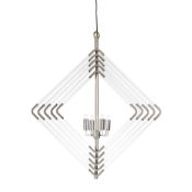 1 x Sonder Living Spiral Acrylic Diamond Light with Nickel Finish - New Boxed Stock - Ref: FG1007210