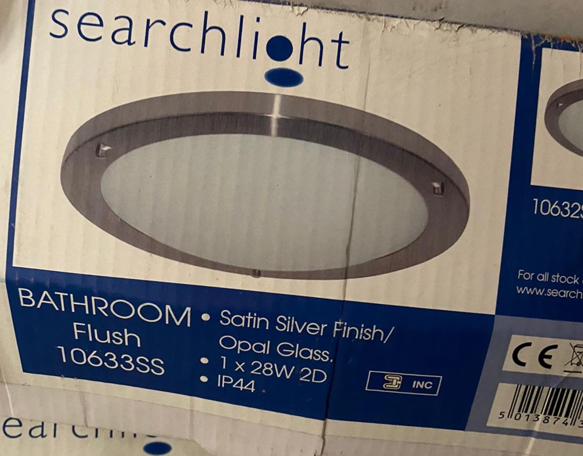 1 x Searchlight Bathroom Flush in a satin silver finish - Ref: 10632SS - New and Boxed - RRP: £60.00 - Image 2 of 4