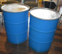 2 x Large Steel Barrels With Lids - Includes Large Collection of Wahaca Seeds - Barrel Size H86 x