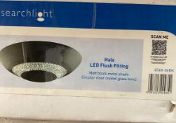 2 x Searchlight LED Halo Flush Fitting in matt black - Ref: 4548-36BK - New Boxed - RRP: £160