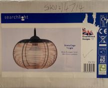 1 x Searchlight Dome cage in a copper and black finish - Ref: 8541CU - New and boxed stock