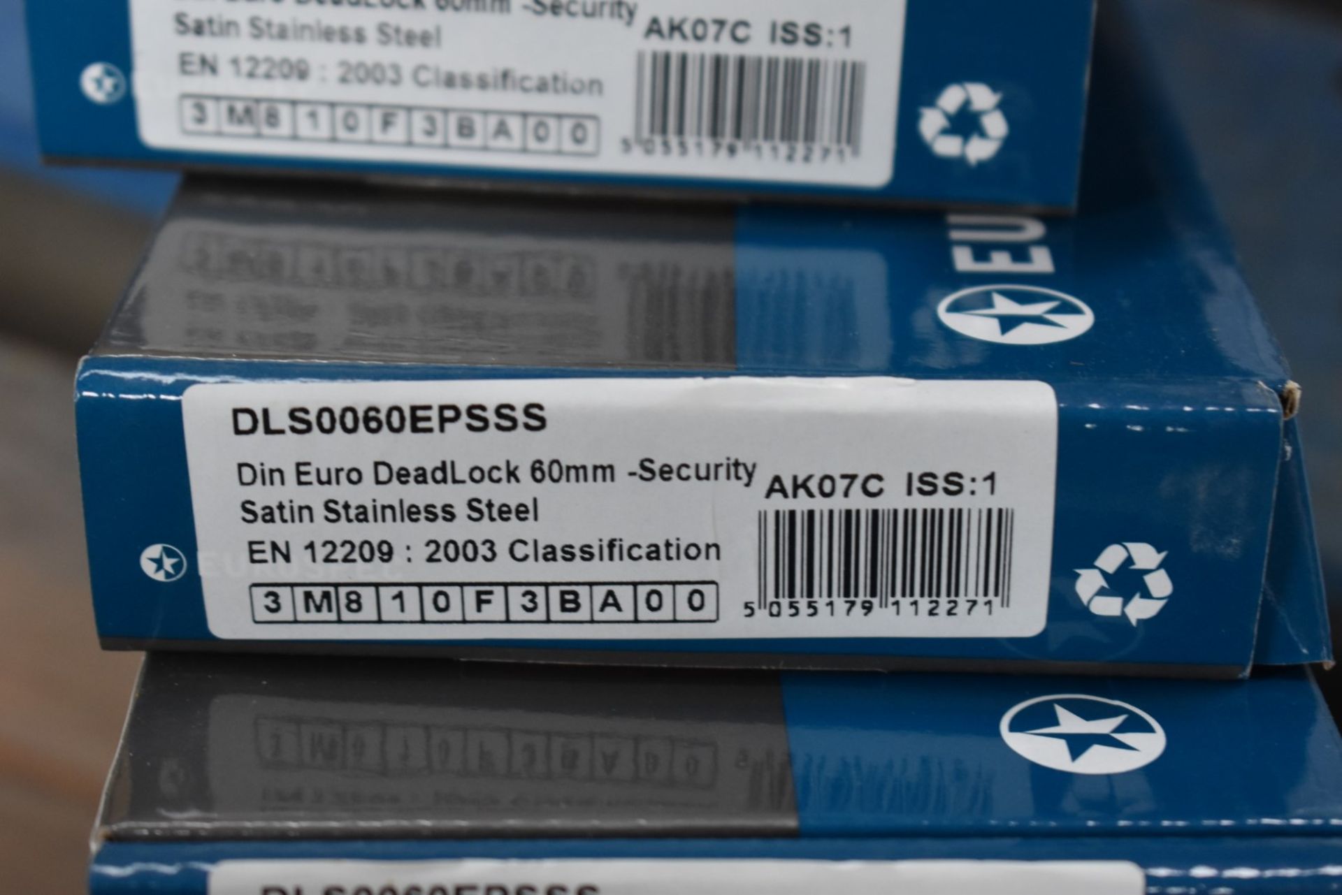 3 x Eurolock Din Euro Deadlocks 60mm - Satin Stainless Steel Finish - Brand New Stock - Product - Image 3 of 5