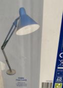 1 x Searchlight Hobby Floor Lamp in matt white - Ref: 7073WH - New and Boxed - RRP: £180