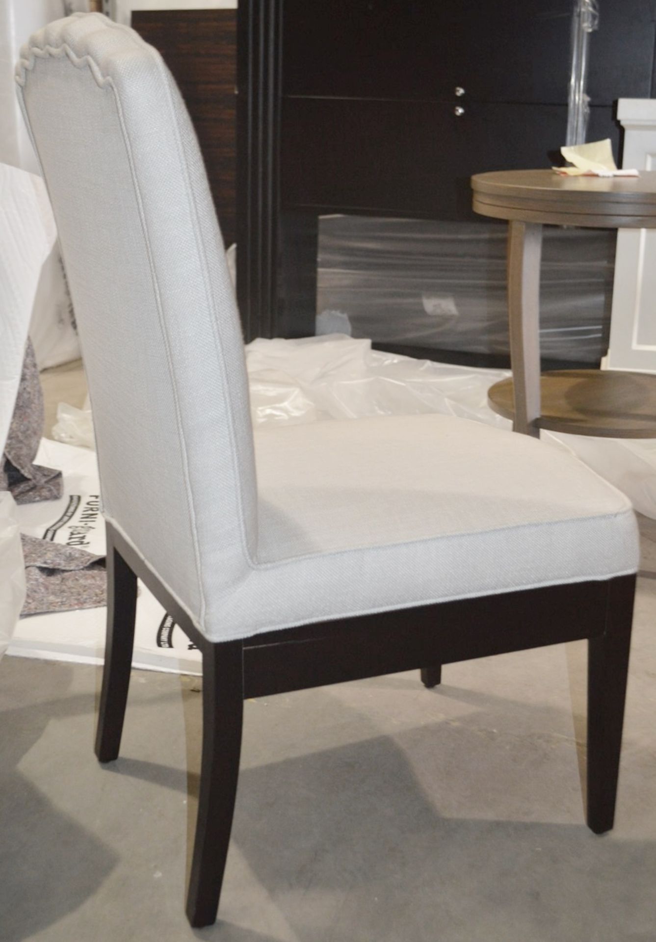 1 x JUSTIN VAN BREDA 'Charlotte' Fabric Upholstered Chair With Dark Grey Oak Frame - Original Price - Image 7 of 7