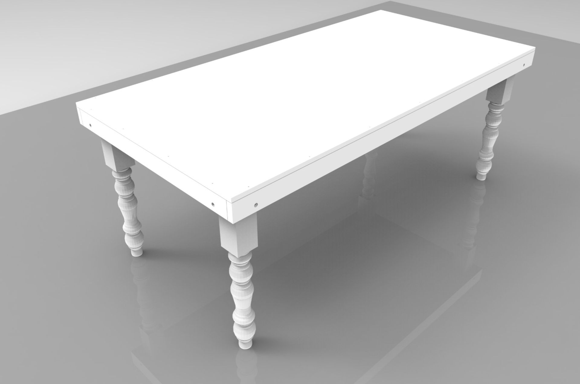 5 x Bespoke Rectangular Commercial Event / Dining Tables In White - Dimensions: 198cm x D99 x H74cm - Image 4 of 5