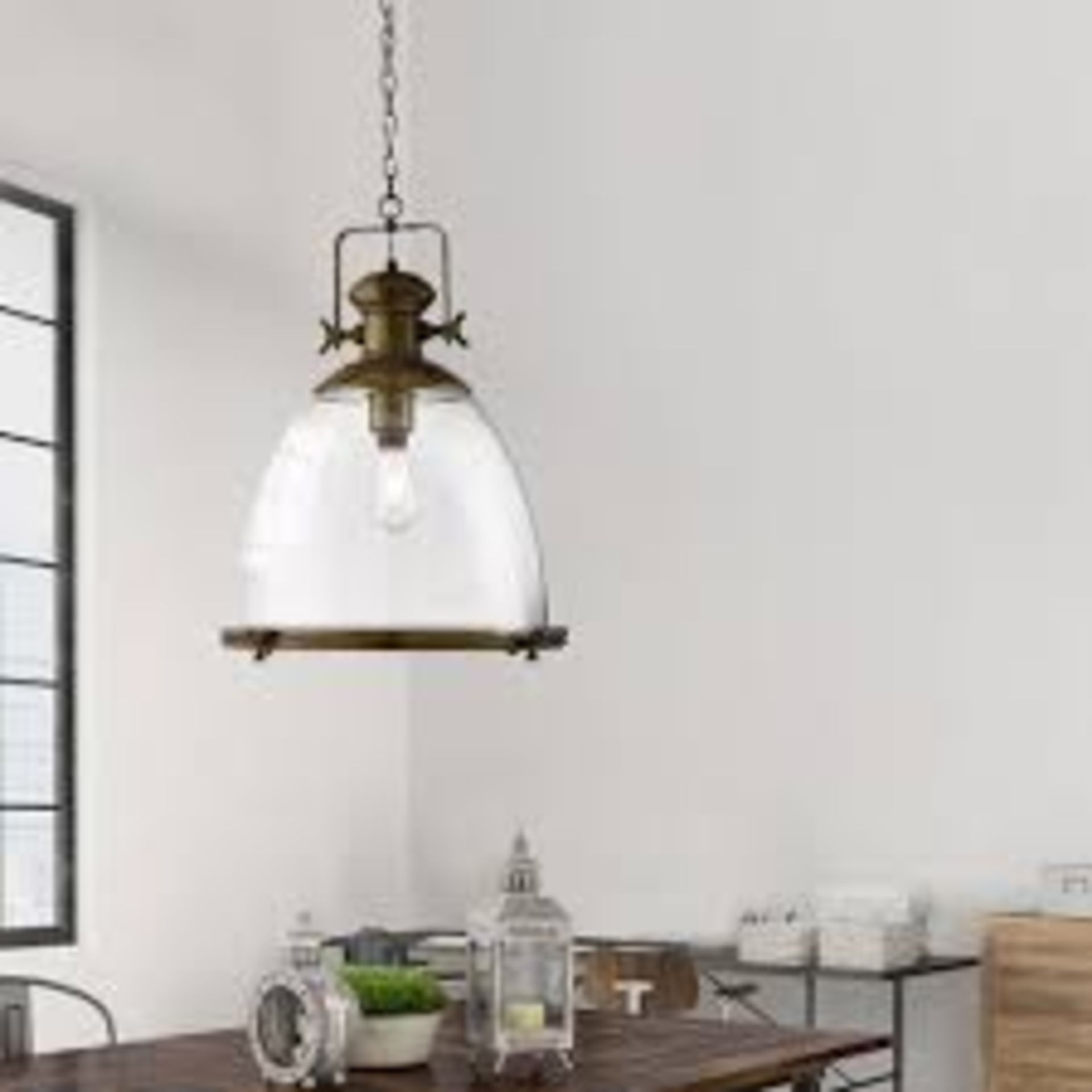 1 x Searchlight Large Industrial Pendant in Antique Brass - Ref: 6659 - New and Boxed - RRP: £550 - Image 3 of 4