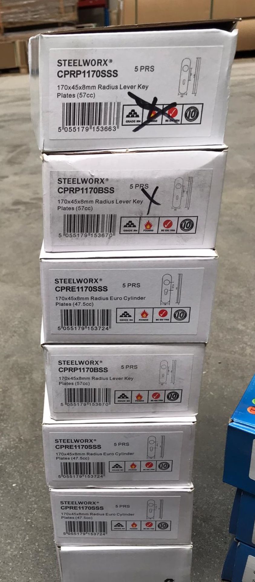 Approx 30 x Steelworx Radius Lever Key Plates - Brand New Stock - Product Code: CPRP1170SSS - - Image 2 of 4