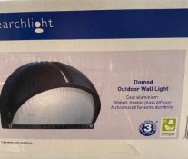 2 x Searchlight Domed Outdoor Wall Light in Cast Aluminium - Ref: 130 - New and Boxed Stock