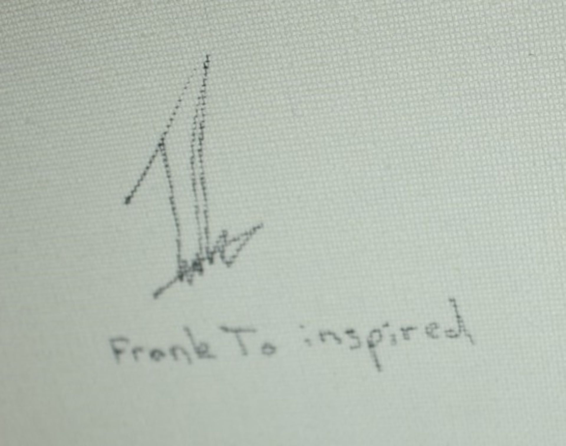 1 x Signed Contemporary Canvas Painting - Signed By Artist With Frank to Inspired Inscription - - Image 2 of 6