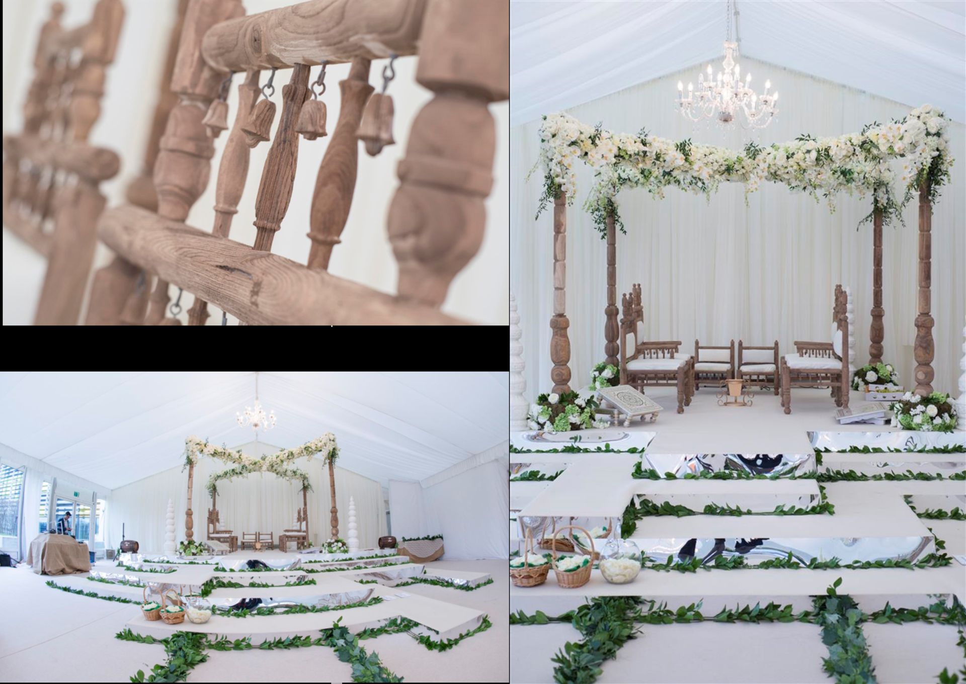 1 x Commercial Wooden Wedding Canopy Set With Matching Furniture