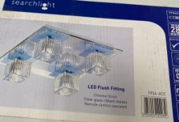 1 x Searchlight LED Flush Fitting in chrome - Ref: 1934-4CC- New and Boxed - RRP: £120