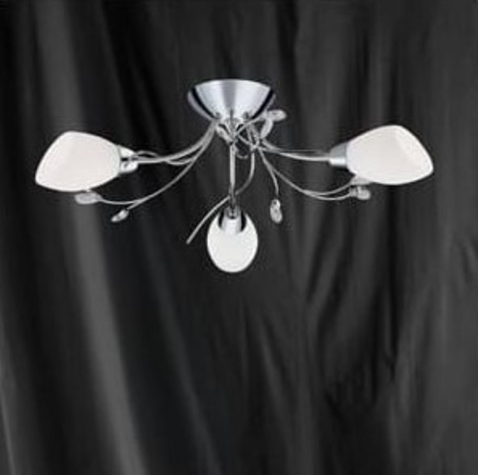 1 x Searchlight Gardenia Semi-flush fitting in chrome - Ref: 1763-3CC -New and boxed- RRP: £112.80 - Image 3 of 3