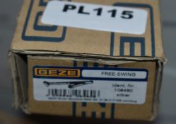 1 x Geze Free Swing Arm Door Closer in Silver - Brand New Stock - RRP £46 - Product Code 106460 -
