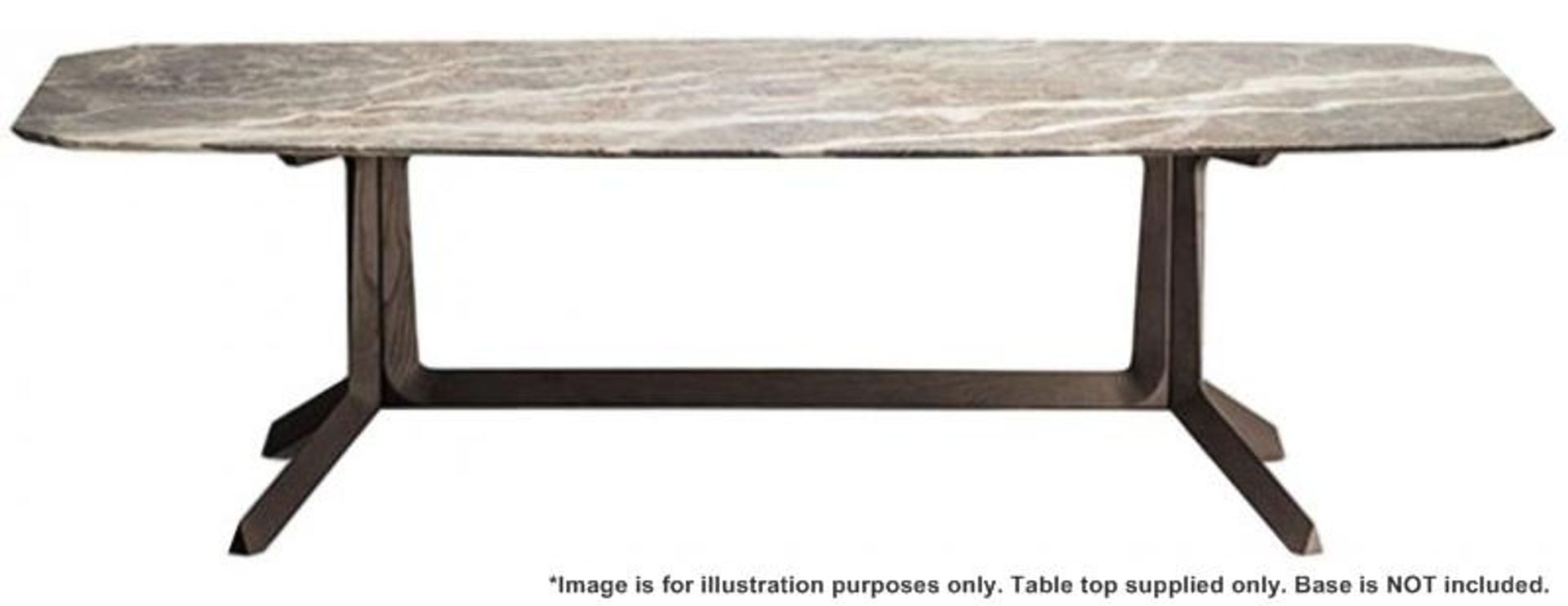 1 x POLTRONA FRAU 'Othello' 2.6 Metre Long Fior Di Pesco Marble Table Top - Image 2 of 6