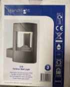 1 x Searchlight LED Outfoor Wall Light in dark grey - Ref: 2005GY - new and Boxed - RRP: £75.00
