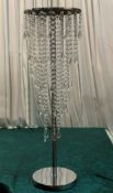 2 x Large 95cm Tall Crystal Candle Stands - Dimensions: 95x35cm - Ref: Lot 73 - CL548 - Location: