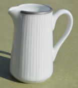 24 x PILLIVUYT Plisse Commercial Porcelain Milk Jugs 13CL - Made In France - Recently Removed From