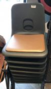 8 x Stackable Chairs With Padded Seats - CL554 - Ref IM235 - Location: Altrincham WA14
