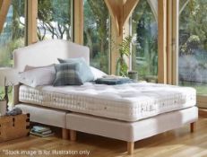 1 x VISPRING Belgravia Prestige Double Divan Bed Base In Light Brown - 136 x 195cm - RRP £3,959