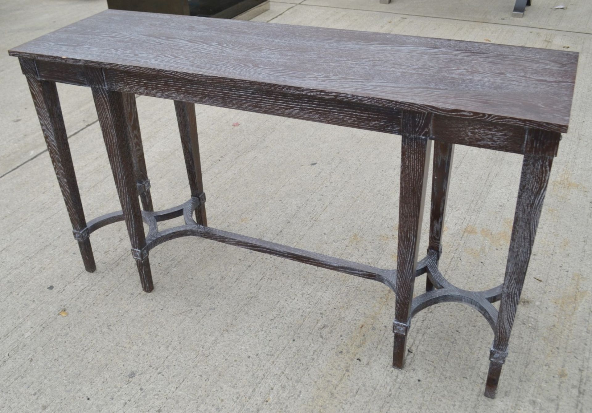 1 x JUSTIN VAN BREDA 'Rose' Console Table In Cerused Oak With Drawer - Original Price £3,898 - Image 3 of 10