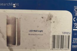 1 x Searchlight LED Wall Light in brushed Aluminium- Ref: 1898SI - New and Boxed Stock - RRP: £70