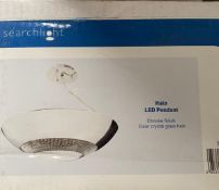 1 x Searchlight Halo LED pendant in chrome - Ref: 3448-8CC - New and boxed - RRP: £290