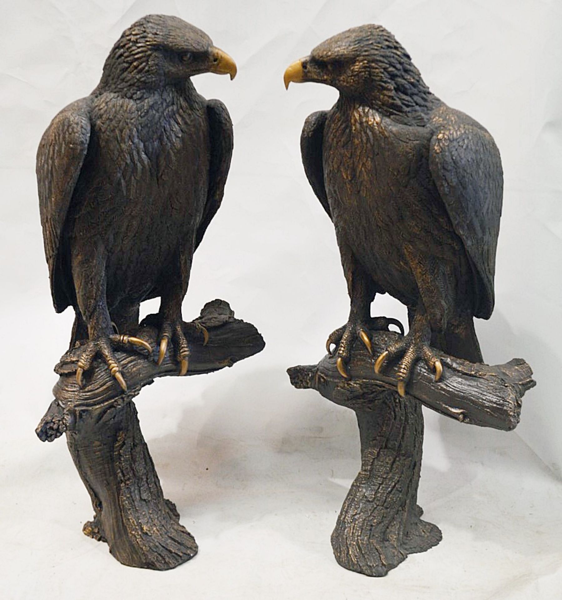 A Pair Of Stefano Ricci Ornamental 1-Metre Tall Eagle Statues - Unique And Beautiful Designer