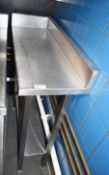 1 x Stainless Steel Corner Fill In Prep Table - Size H90 x W35 x D90 cms - Ref: RB117 - CL558 -
