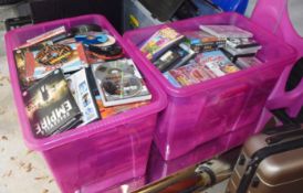 Assorted Job Lot of DVD Films Supplied in Three Storage Tubs - Features The Only Fools and Horses