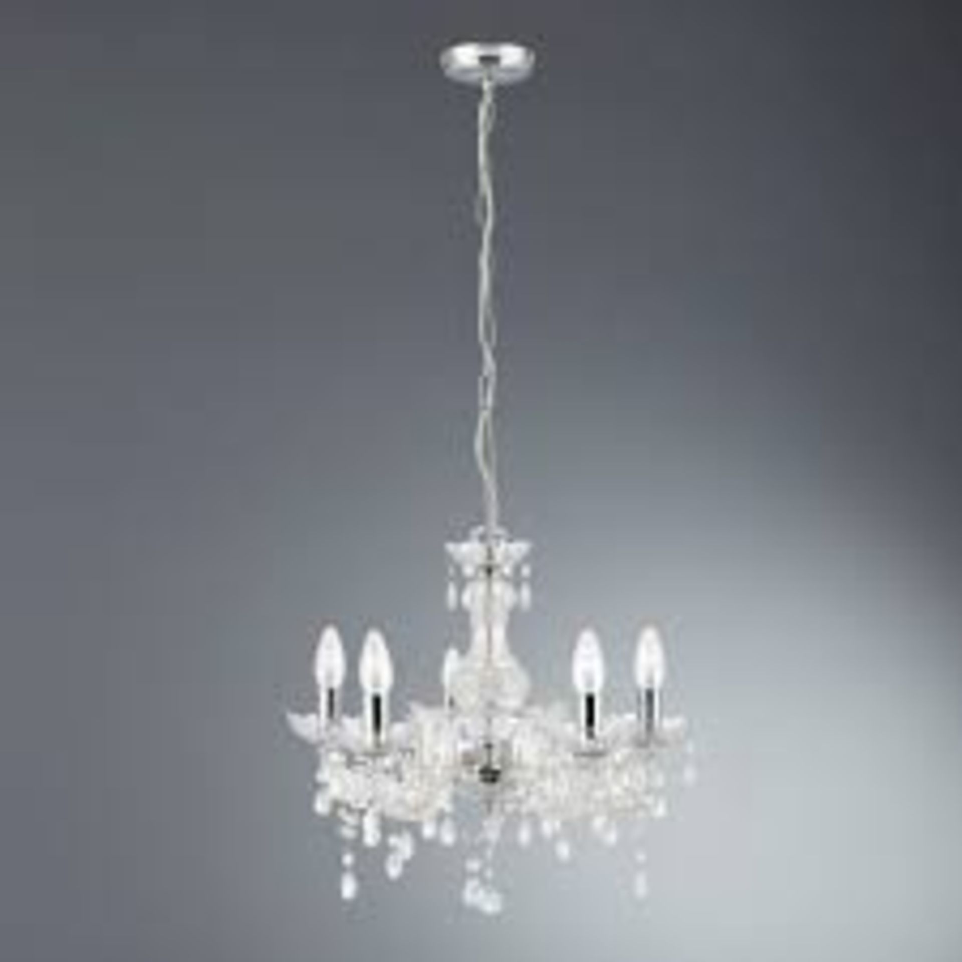 1 x Searchlight marie Therese Pendant in chrome - Ref: 1455-5CL - New and Boxed - RRP: £100.00 - Image 2 of 4
