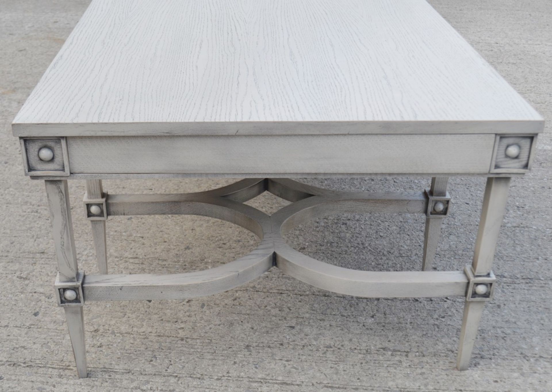 1 x JUSTIN VAN BREDA 'Rose' Georgian-Style Designer Coffee Table In Limed Grey Oak - Image 8 of 8