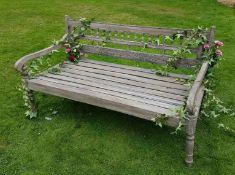 1 x Wooden Garden Bench - Ideal For Corporate Events - Pre-owned - Location: Market Harborough