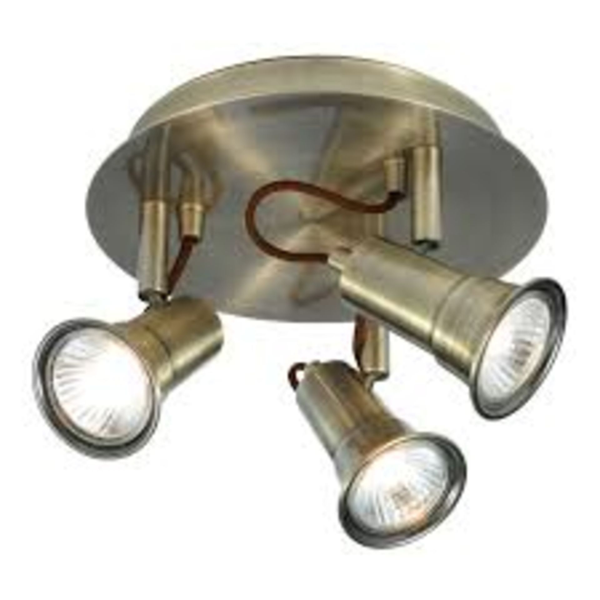 2 x Searchlight Halogen Spot Disc in Antique Brass - Ref: 1223AB - New and Boxed - RRP: £55(each) - Image 2 of 3