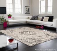 1 x Vintage Style Persian Inspired 'Revive' Rug In Grey - Ref: LF316 - Dimensions: 160x230cm - Power