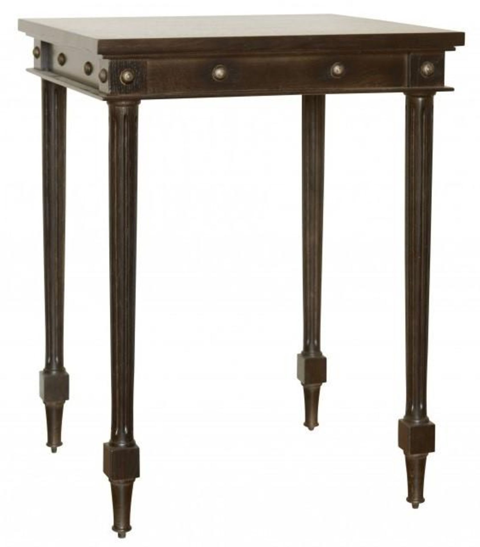 1 x JUSTIN VAN BREDA 'Thomas' Tall Side Table With A Dark Oak Finish - Dimensions: W50 x D50 x