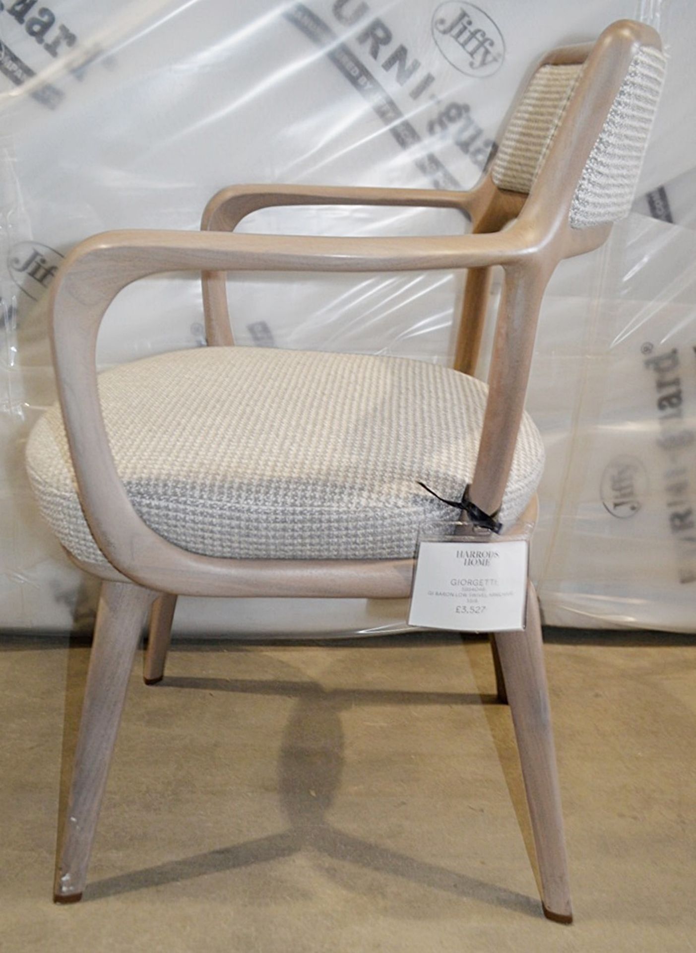 1 x GIORGETTI 'Baron' Low Back Italian Designer Armchair With Swivel Seat - Original Price £3,527 - Image 4 of 12