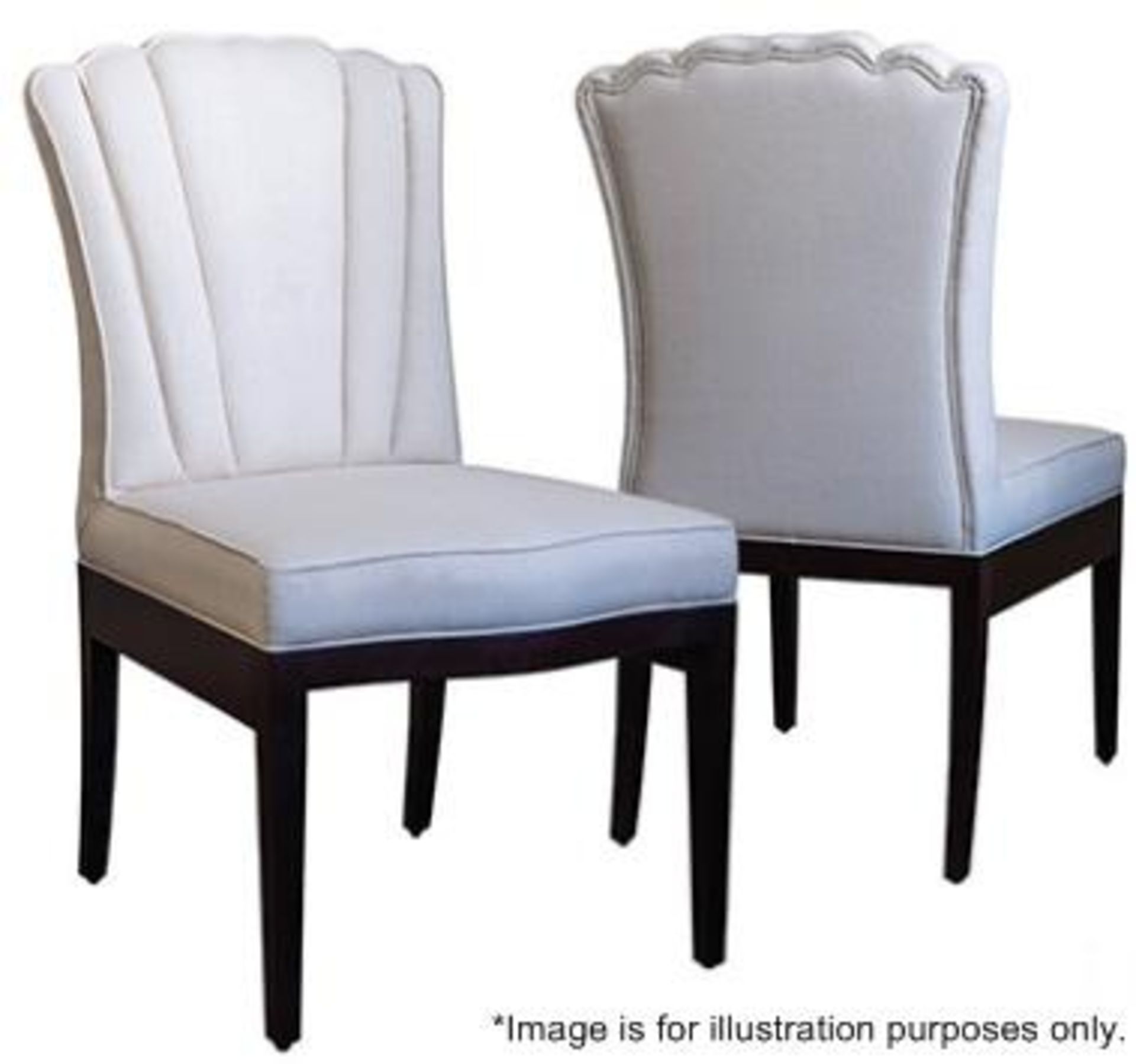 1 x JUSTIN VAN BREDA 'Charlotte' Fabric Upholstered Chair With Dark Grey Oak Frame - Original Price