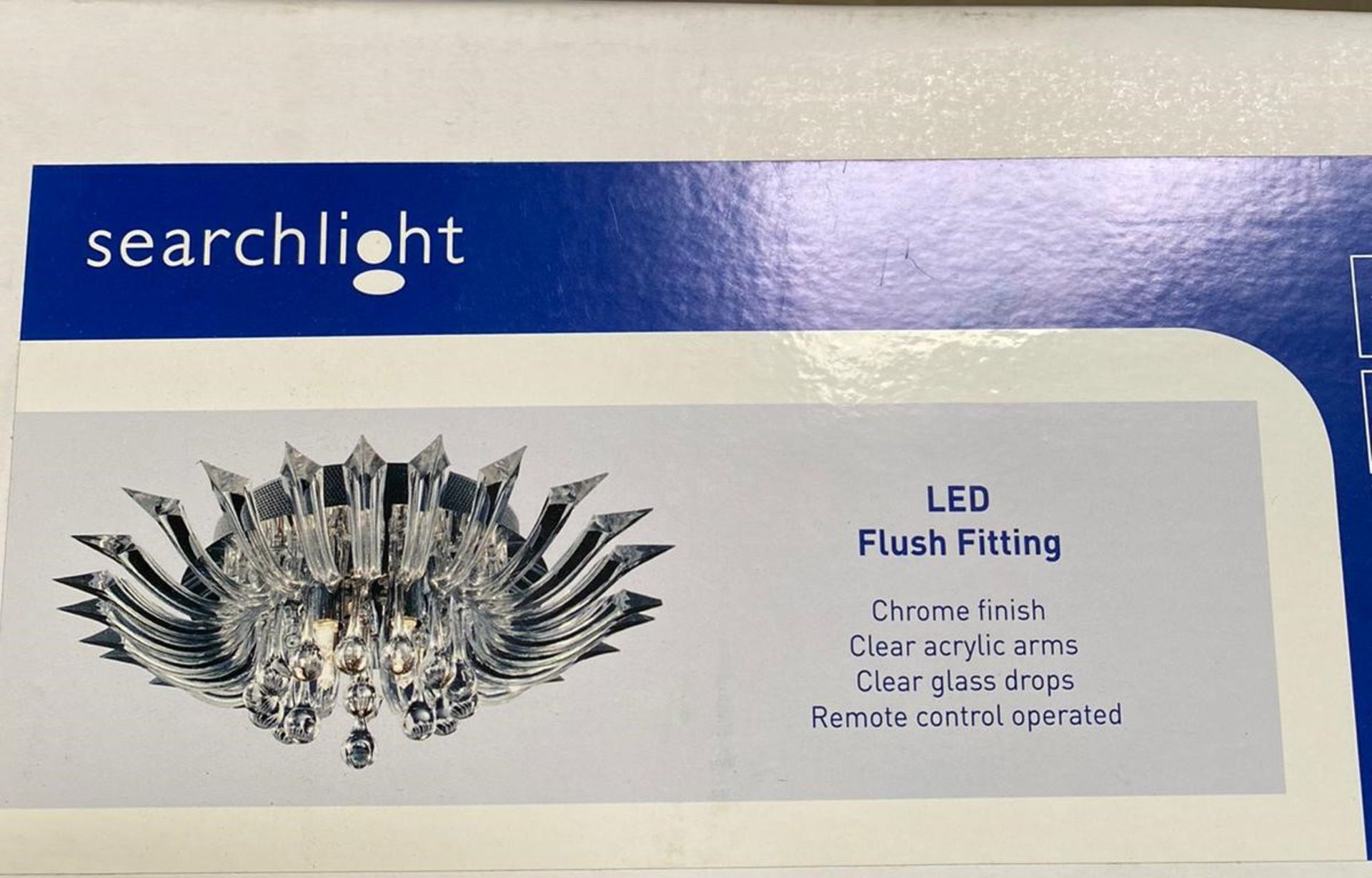 1 x Searchlight LEd Flush Fitting in chrome - Ref: 8215 -5CC - New and boxed - RRP: £250