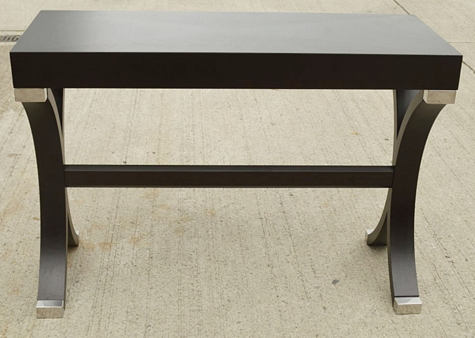 1 x JUSTIN VAN BREDA 'LULU' Designer Mahogany Console Table With Drawer - Original Price £1,949.00 - Image 3 of 11