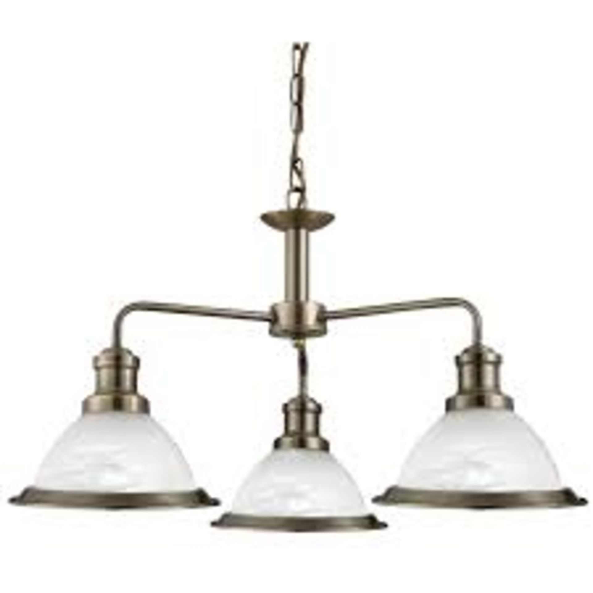 1 x Searchlight Industrial Ceiling Light in Antique Brass - Ref: 1593-3AB -New and Boxed - RRP: £100 - Image 2 of 4