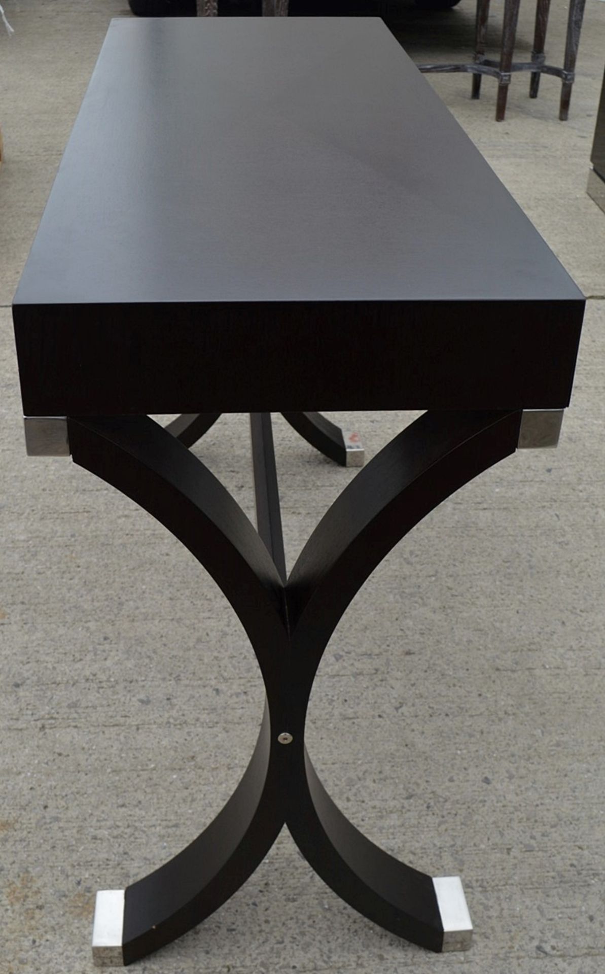 1 x JUSTIN VAN BREDA 'LULU' Designer Mahogany Console Table With Drawer - Original Price £1,949.00 - Image 4 of 11