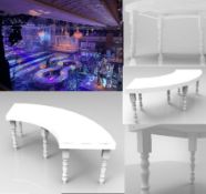 3 x Bespoke Curved Event/Dining Tables With A Laminate Finish - Great For Weddings Venues Etc.